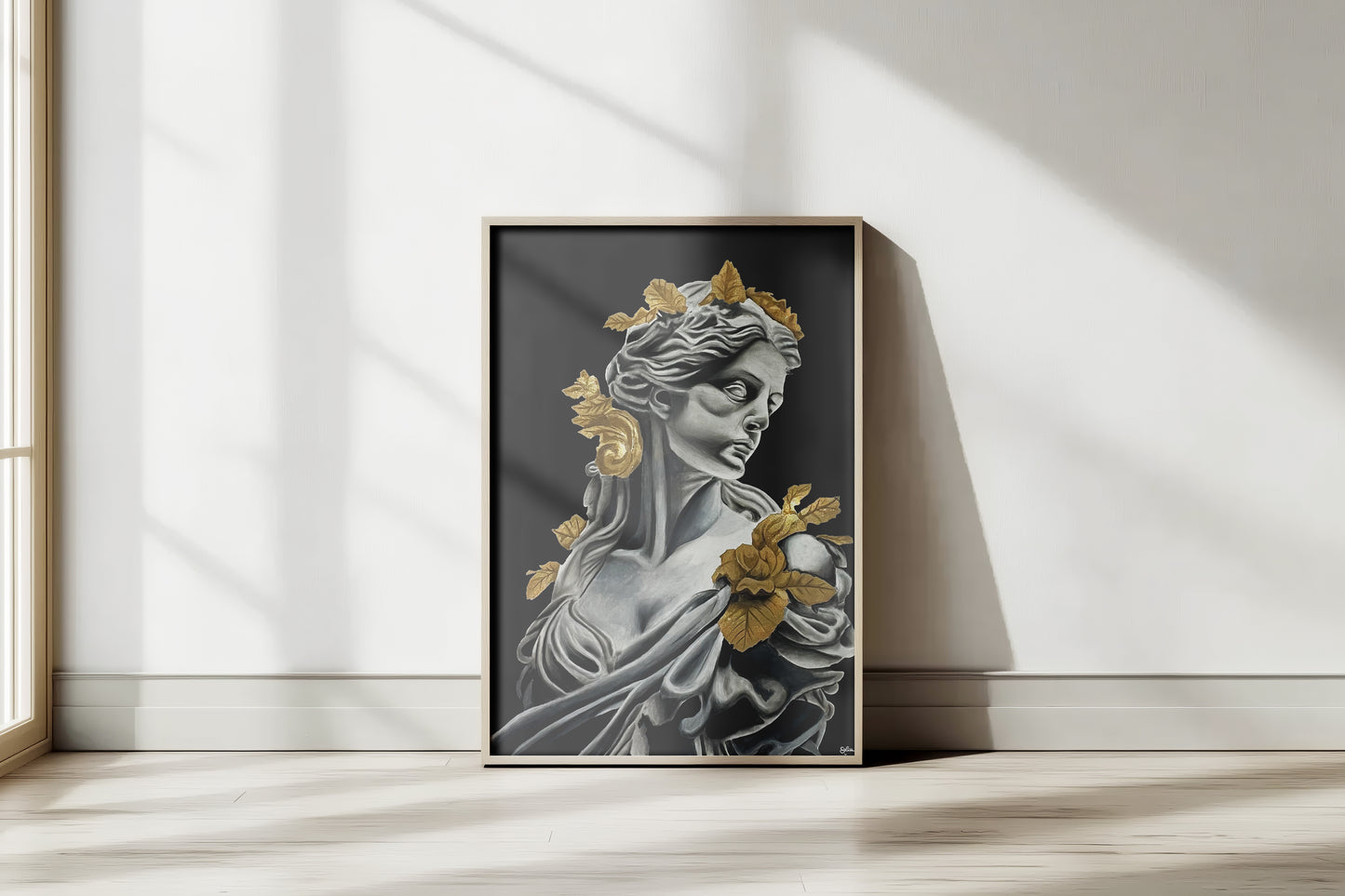Golden roots, marble beauty