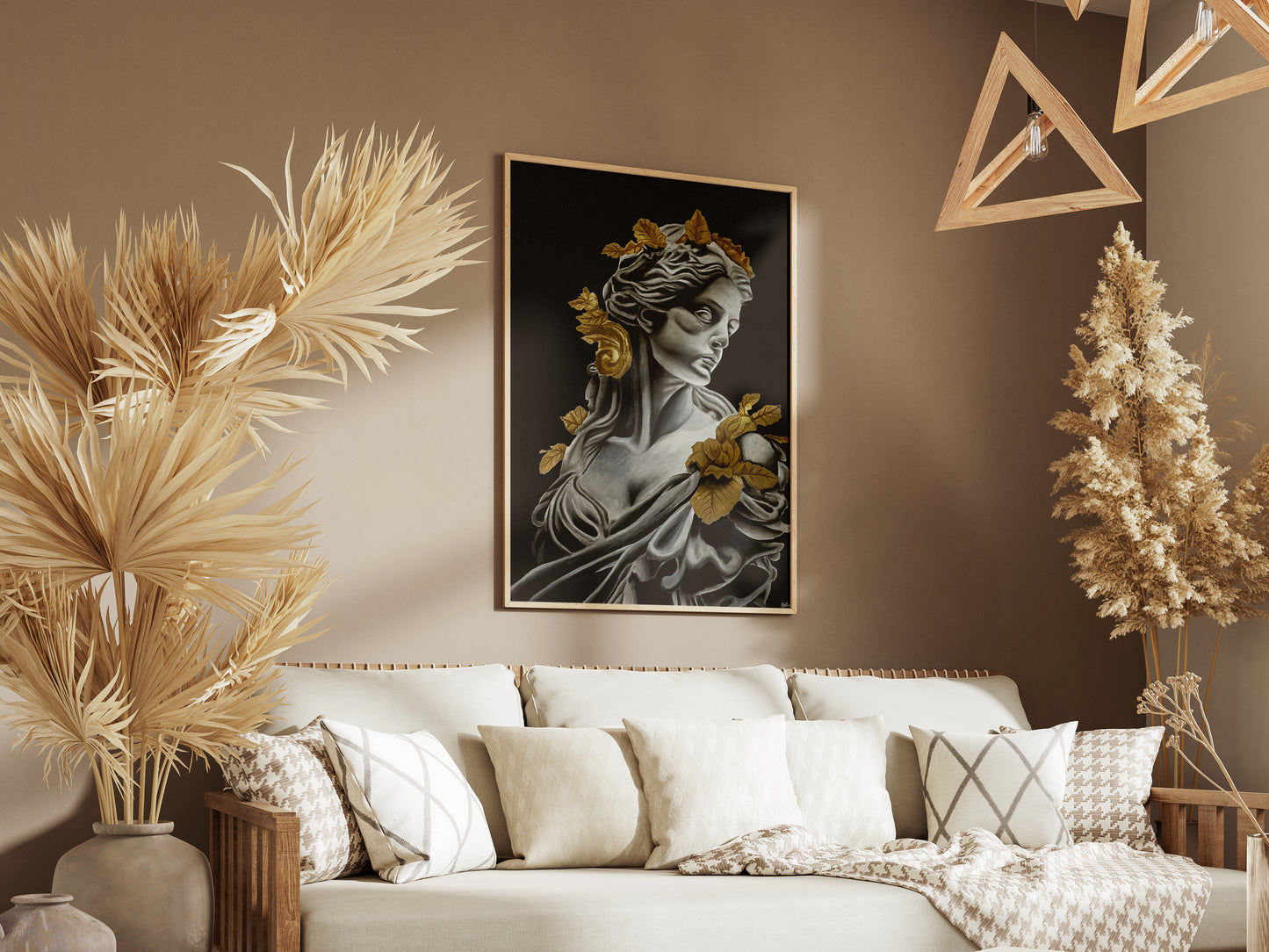 Golden roots, marble beauty