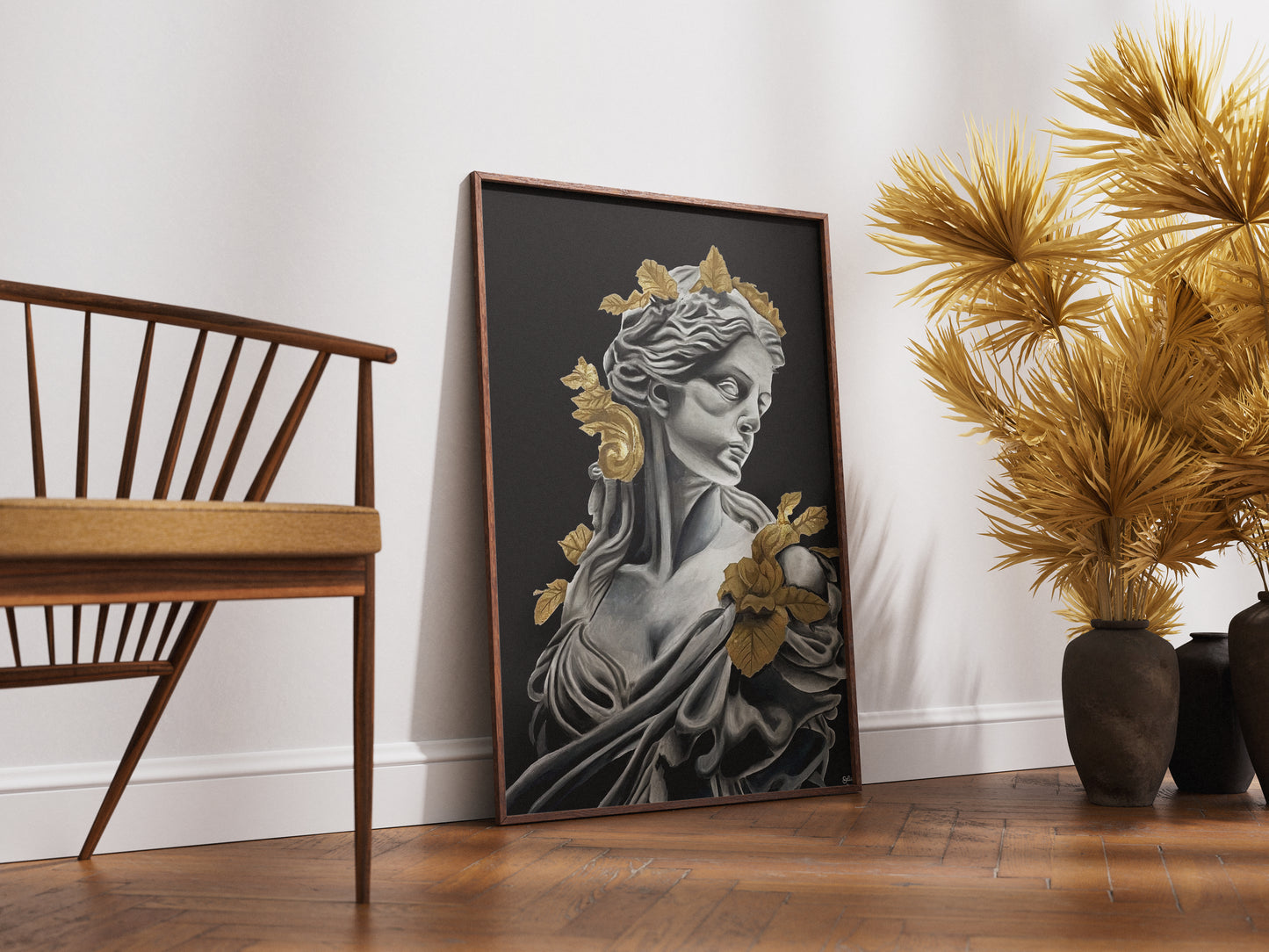Golden roots, marble beauty